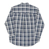 Chaps Ralph Lauren Checked Shirt - Medium Blue Cotton Blend - Thrifted.com