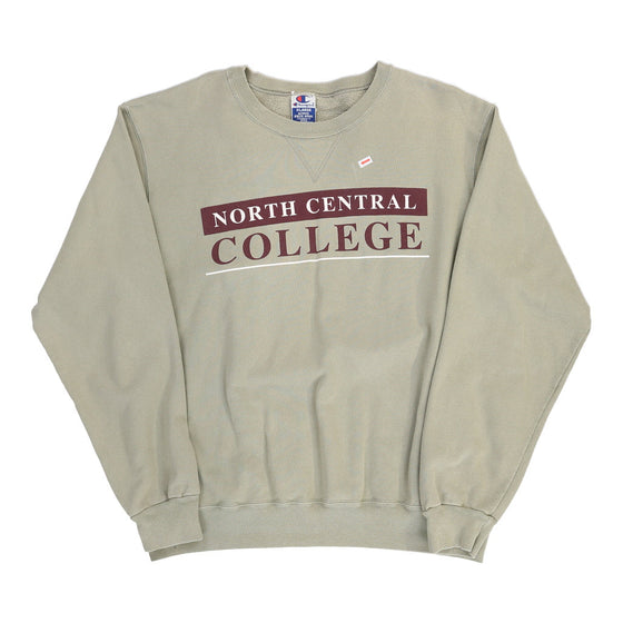 North Central College Champion College Sweatshirt - XL Beige Cotton sweatshirt Champion   