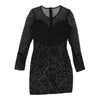 Unbranded Sequin Dress - XS Black Nylon Blend - Thrifted.com