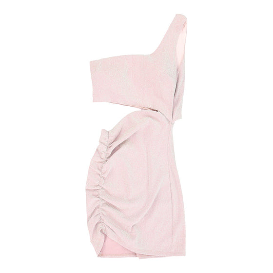 Unbranded One Shoulder Dress - XS Pink Polyester - Thrifted.com