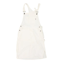  Gas Short Dungarees - 32W UK 12 White Cotton - Thrifted.com