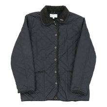  In Sport Collared Coat - Medium Black Polyester - Thrifted.com