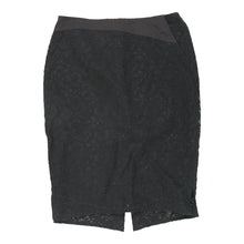  Edith Heim Midi Skirt - 28W UK 8 Black Polyester Blend - Thrifted.com