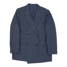  Morzotto Pinstripe Blazer - Large Navy Polyester Blend - Thrifted.com