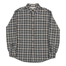  L.L.Bean Checked Flannel Shirt - Large Grey Cotton - Thrifted.com
