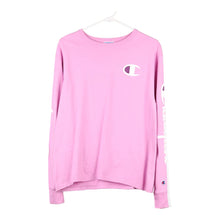  Vintage pink Champion Long Sleeve T-Shirt - womens small