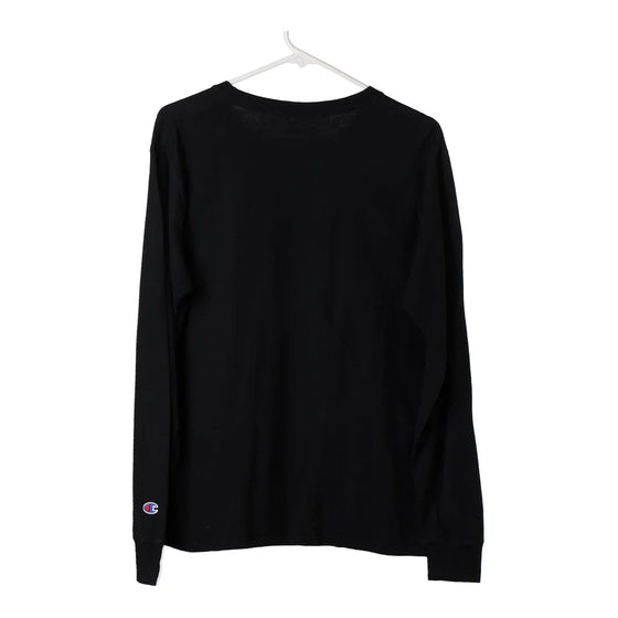 Vintage black Champion Long Sleeve T-Shirt - womens medium