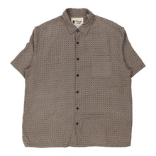  Vintage brown Vintage Silk Hawaiian Shirt - mens xx-large
