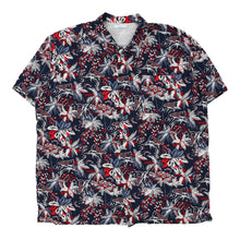  Vintage navy Columbia Hawaiian Shirt - mens xx-large