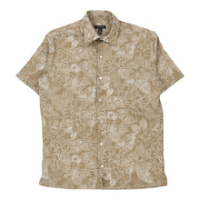  Vintage beige Van Heusen Hawaiian Shirt - mens small