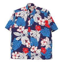  Vintage blue Hei Hawaiian Shirt - mens large