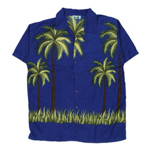  Vintage blue On Shore Hawaiian Shirt - mens large
