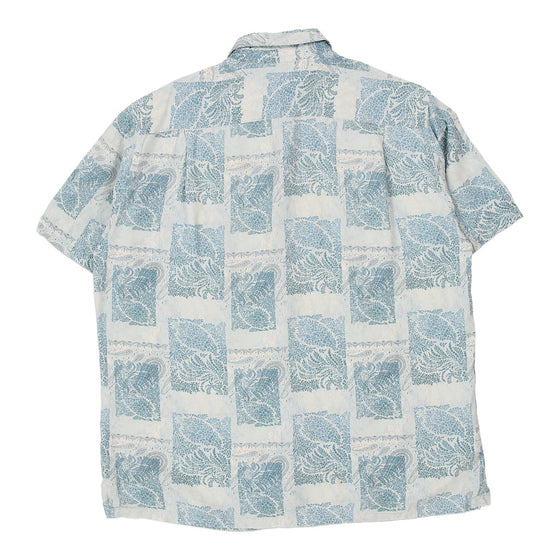 Vintage blue Tasso Elba Hawaiian Shirt - mens large