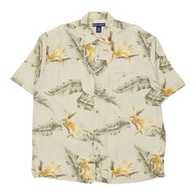  Vintage beige Holland American Line Hawaiian Shirt - mens x-large