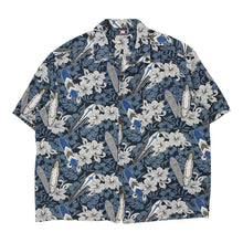  Vintage blue Reebesse Hawaiian Shirt - mens x-large