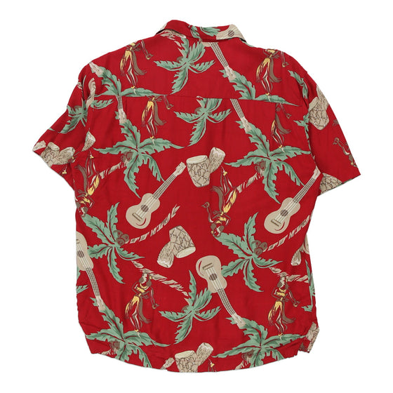 Vintage red Utility Hawaiian Shirt - mens small