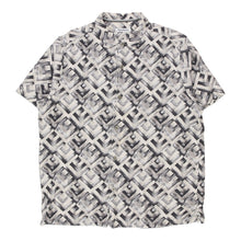  Vintage grey Tommy Bahama Patterned Shirt - mens x-large