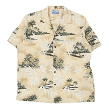  Vintage beige Rjc Hawaiian Shirt - mens large