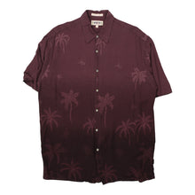  Vintage burgundy Campia Patterned Shirt - mens large