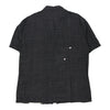 Vintage black Island Shores Patterned Shirt - mens large