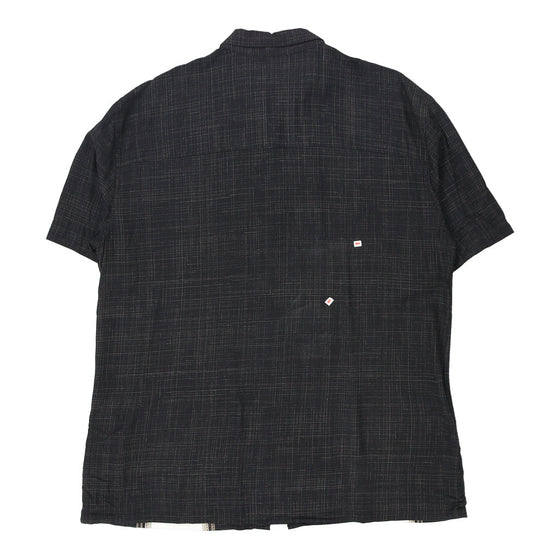 Vintage black Island Shores Patterned Shirt - mens large