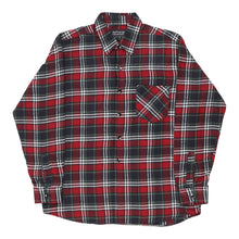  All Things Collection Checked Flannel Shirt - Small Red Cotton - Thrifted.com