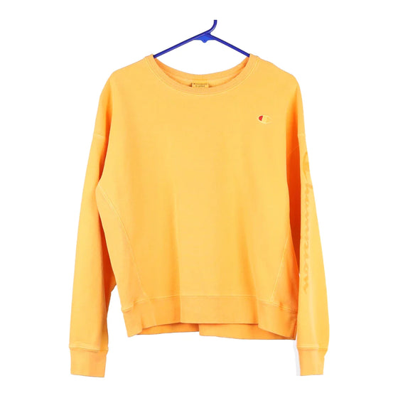 Champion Sweatshirt XL Yellow Cotton Blend