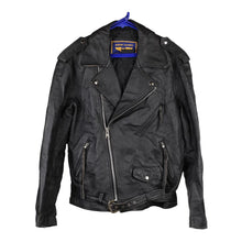  Vintage black Airborne Leathers Leather Jacket - mens medium