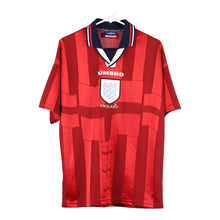  Vintage red England 1997-99 Away Umbro Football Shirt - mens medium