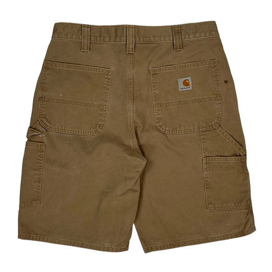 Relaxed Fit Carhartt Carpenter Shorts - 33W 9L Brown Cotton
