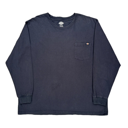 Dickies Long Sleeve T-Shirt - 3XL Navy Cotton