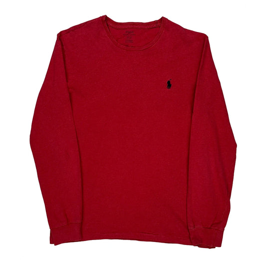 Polo By Ralph Lauren Long Sleeve T-Shirt - Small Red Cotton