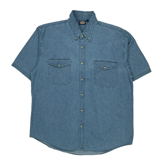 88 Keys Denim Shirt - Large Blue Cotton