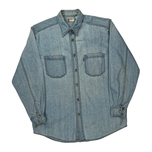 Levis Denim Shirt - Large Light Wash Denim