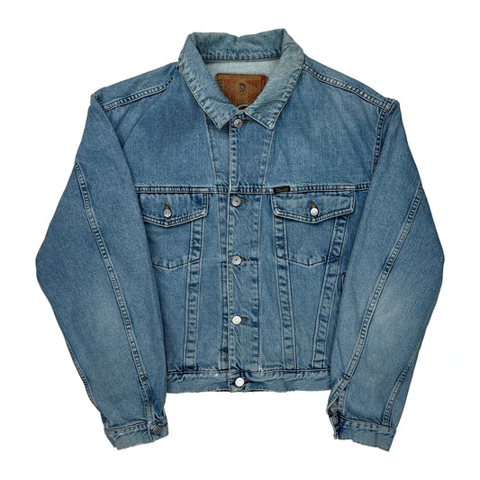 Diesel Cropped Denim Jacket - Medium Blue Denim