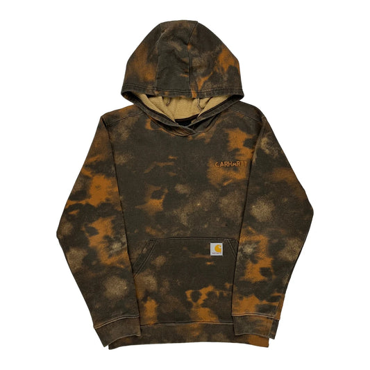 Age 12 Carhartt Tie-Dye Hoodie - Large Orange Cotton