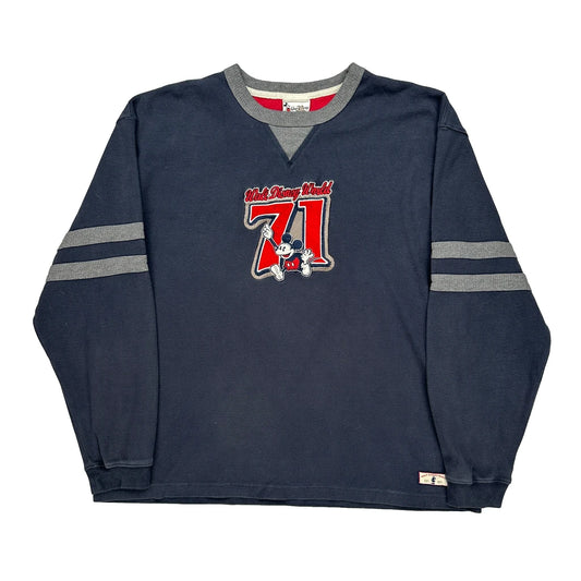 Walt Disney World 71 Disney Graphic Sweatshirt - XL Navy Cotton