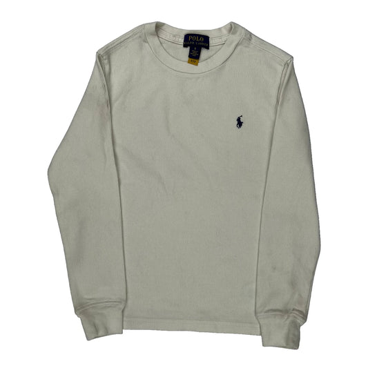 Age 5 Polo By Ralph Lauren Sweatshirt - Small Cream Cotton