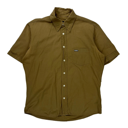 Diesel Short Sleeve Shirt - Large Brown Cotton