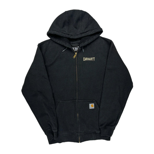 Rugged Quality Carhartt Graphic Hoodie - Small Black Cotton