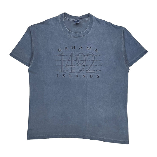 Bahama Islands 1492 Unbranded Single Stitch T-Shirt - XL Blue Cotton