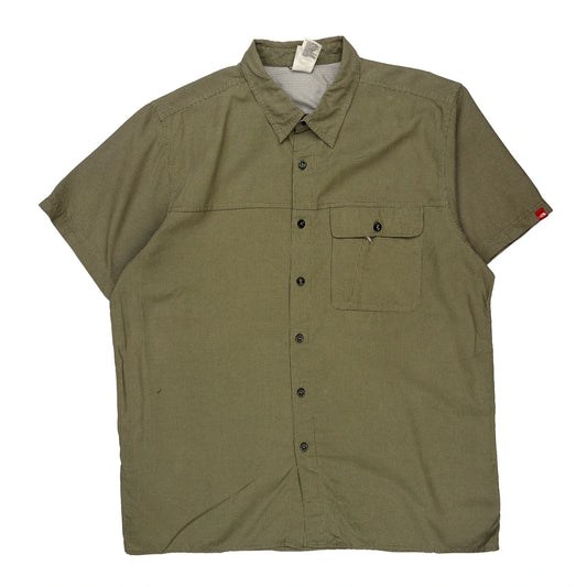 The North Face Short Sleeve Shirt - XL Green Polyester