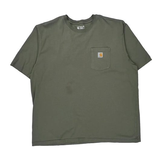 Carhartt T-Shirt - 2XL Green Cotton