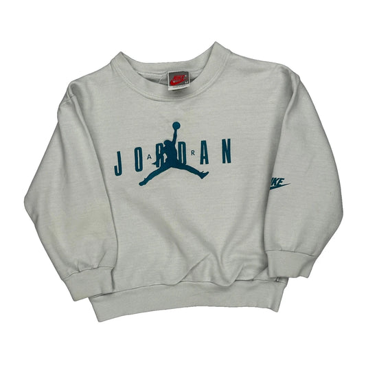 Jumpman Logo Nike Graphic Sweatshirt - Medium White Cotton