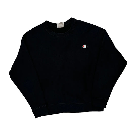 Reverse Weave Champion Sweatshirt - Large Black Cotton