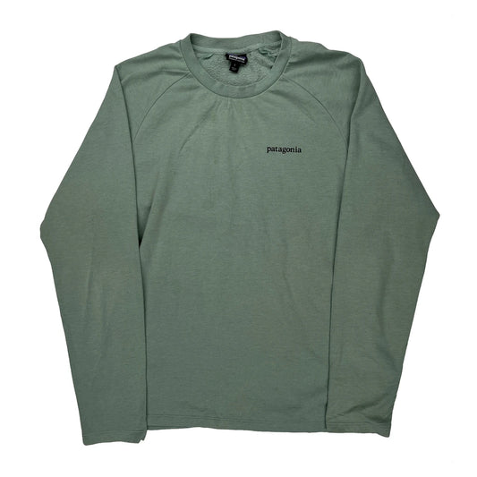 Patagonia Sweatshirt - Large Green Cotton