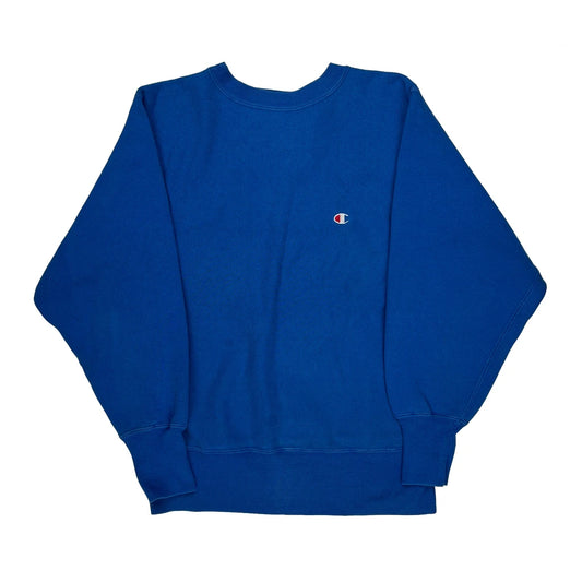 Reverse Weave Champion Sweatshirt - Medium Blue Cotton