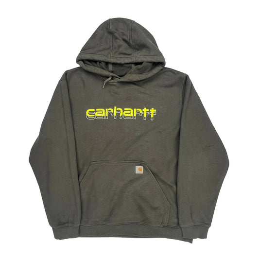 Carhartt Spellout Hoodie - XL Grey Cotton
