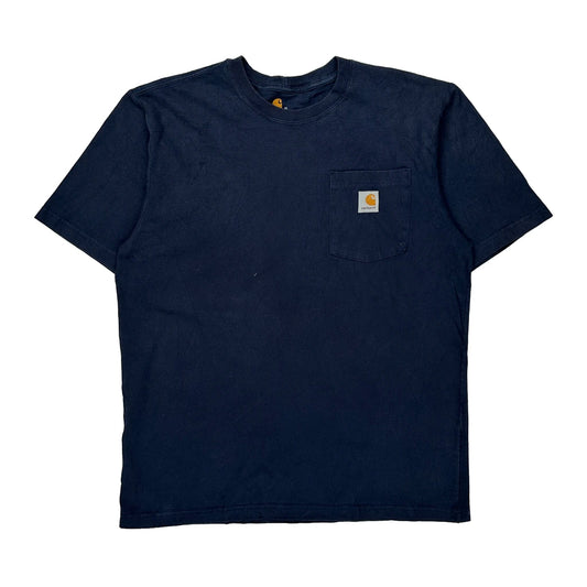 Carhartt T-Shirt - Medium Navy Cotton