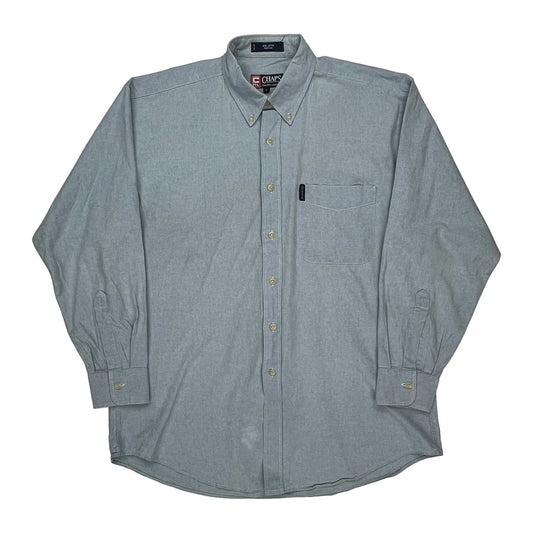 Chaps Ralph Lauren Shirt - Large Blue Cotton